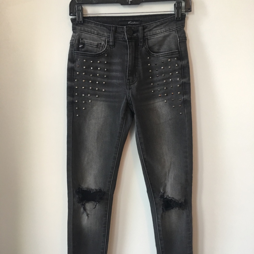 Kancan Black Studded Skinny Estilo Jeans Size 1/24
